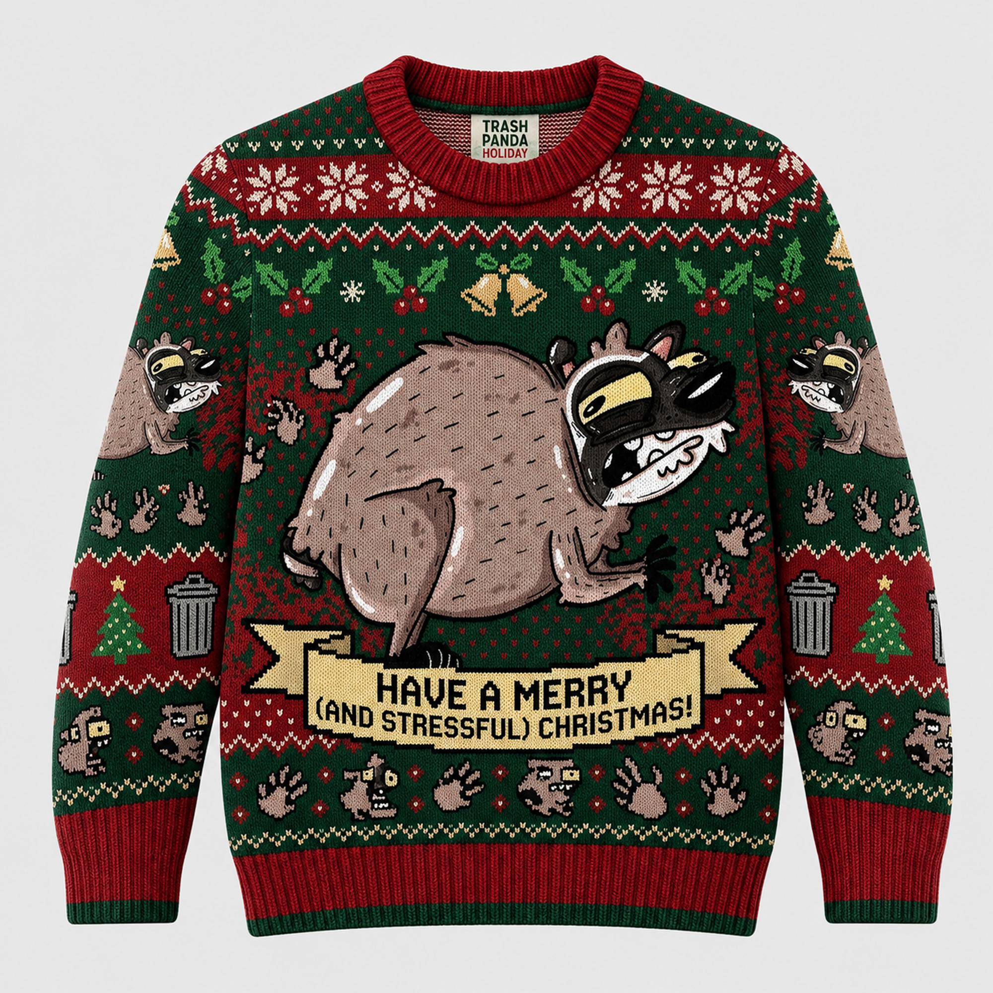 Raccoon Jimothy Have A Merry Ugly Christmas Sweater Funny Holiday Apparel Xmas Gifts - Kdjoy