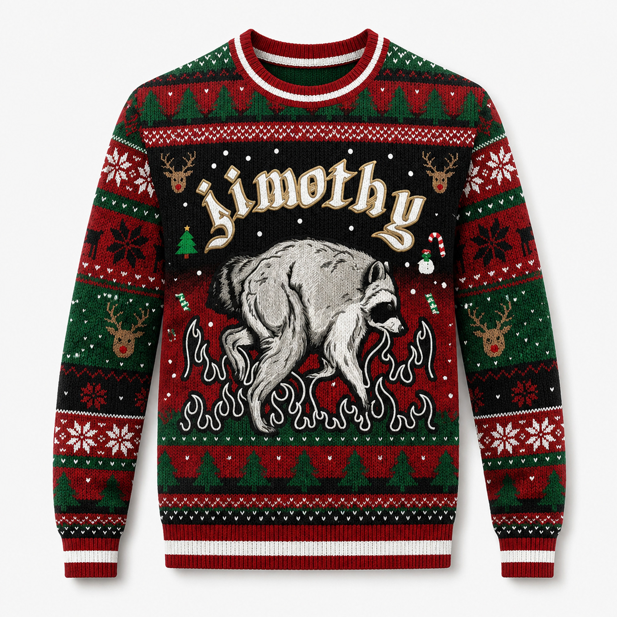 Raccoon Jimothy Ugly Christmas Sweater Famous Seattle Raccoon Holiday Jumper Xmas Gift Ideas - Kdjoy
