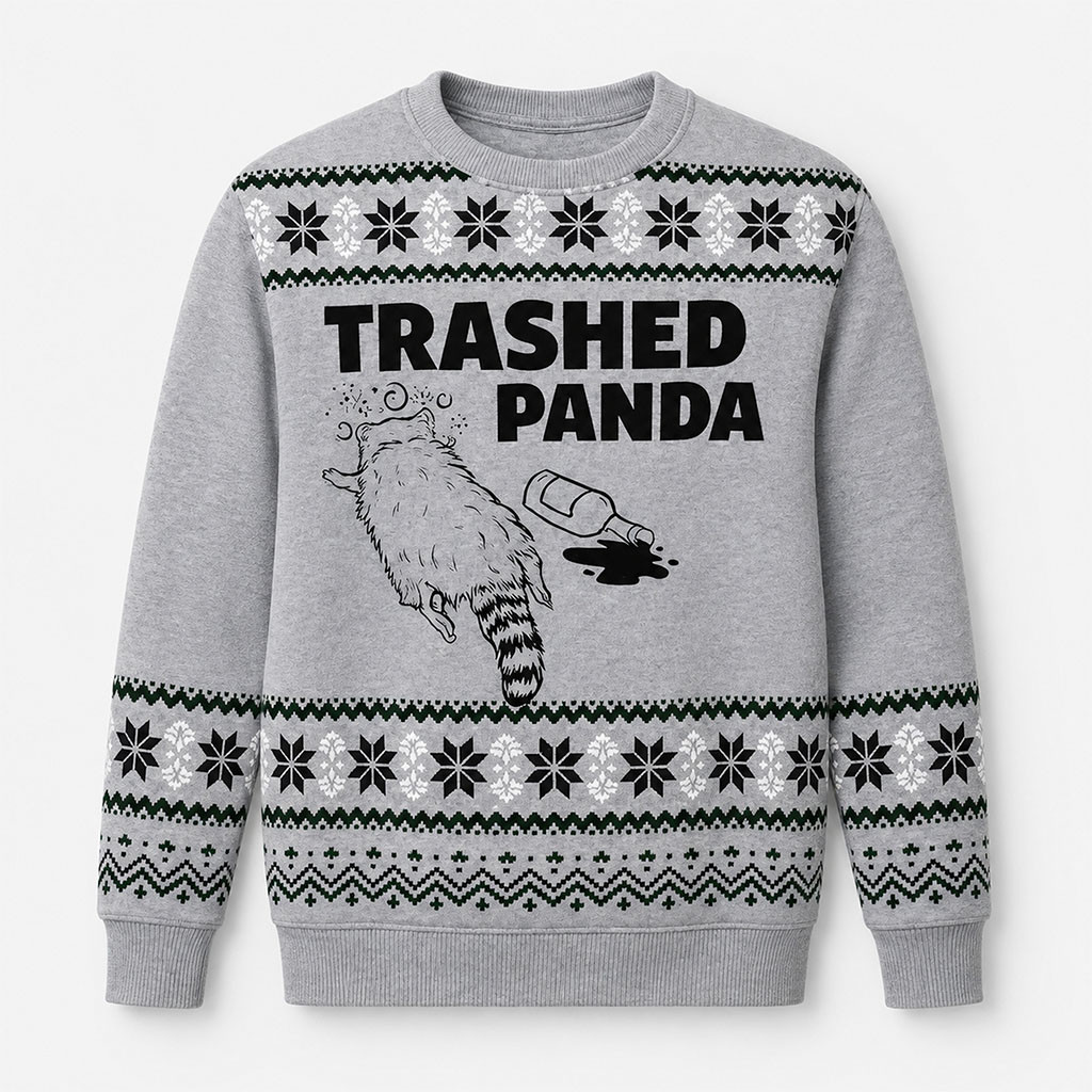 Raccoon Virginia Trashed Panda Ugly Holiday Sweatshirt Funny Raccoon Apparel BFF Gifts Raccoon Virginia Trashed Panda Ugly Holiday Sweatshirt Funny Raccoon Apparel BFF Gifts