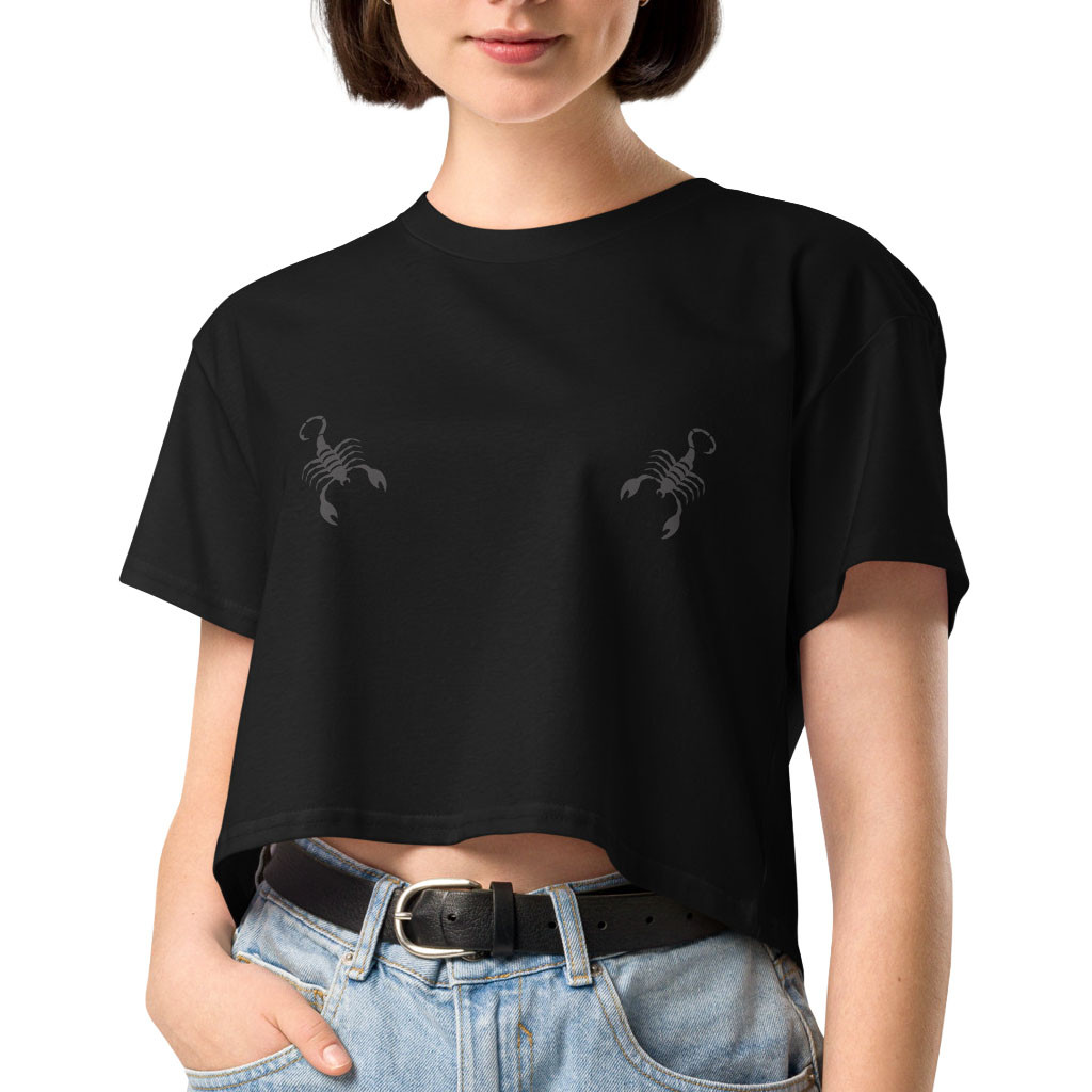 Rachel Wolfson Merch 2026 Scorpion Crop Top Black Unique Present For Sisters - Kdjoy