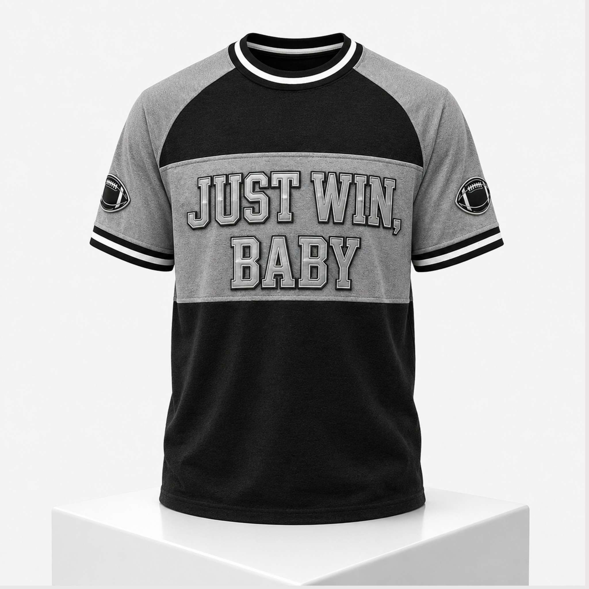 Raiders Just Win Baby Football 2026 Shirt Game Day Tes LV Raiders Merch Football Fan Gifts - Kdjoy Raiders Just Win Baby Football 2026 Shirt Game Day Tes LV Raiders Merch Football Fan Gifts - Kdjoy