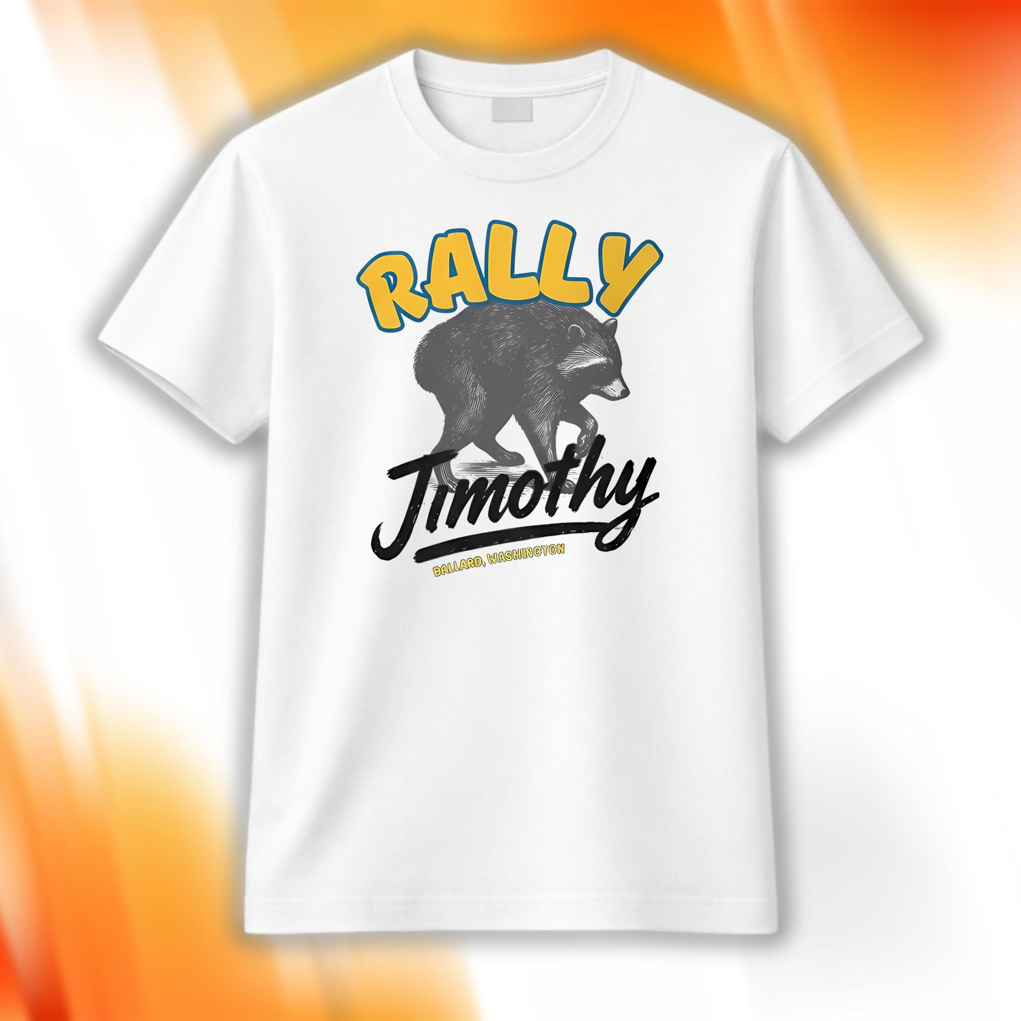 Rally Jimothy T-Shirt White Viral Seattle Feral Legend Shirt Gift For Brothers - Kdjoy
