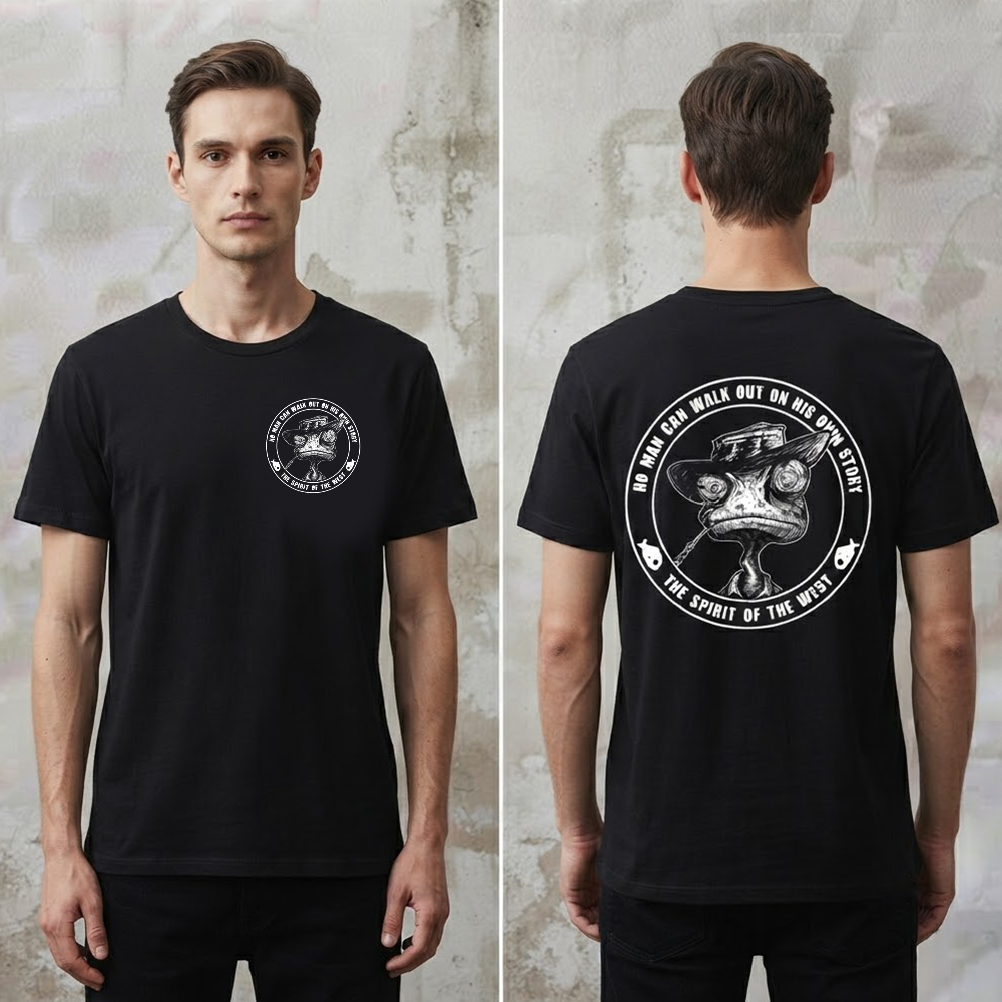 Rango Cowboy No Man Can Walk Out Shirt The Spirit Of The West T-Shirt Gift For Dudes - Kdjoy