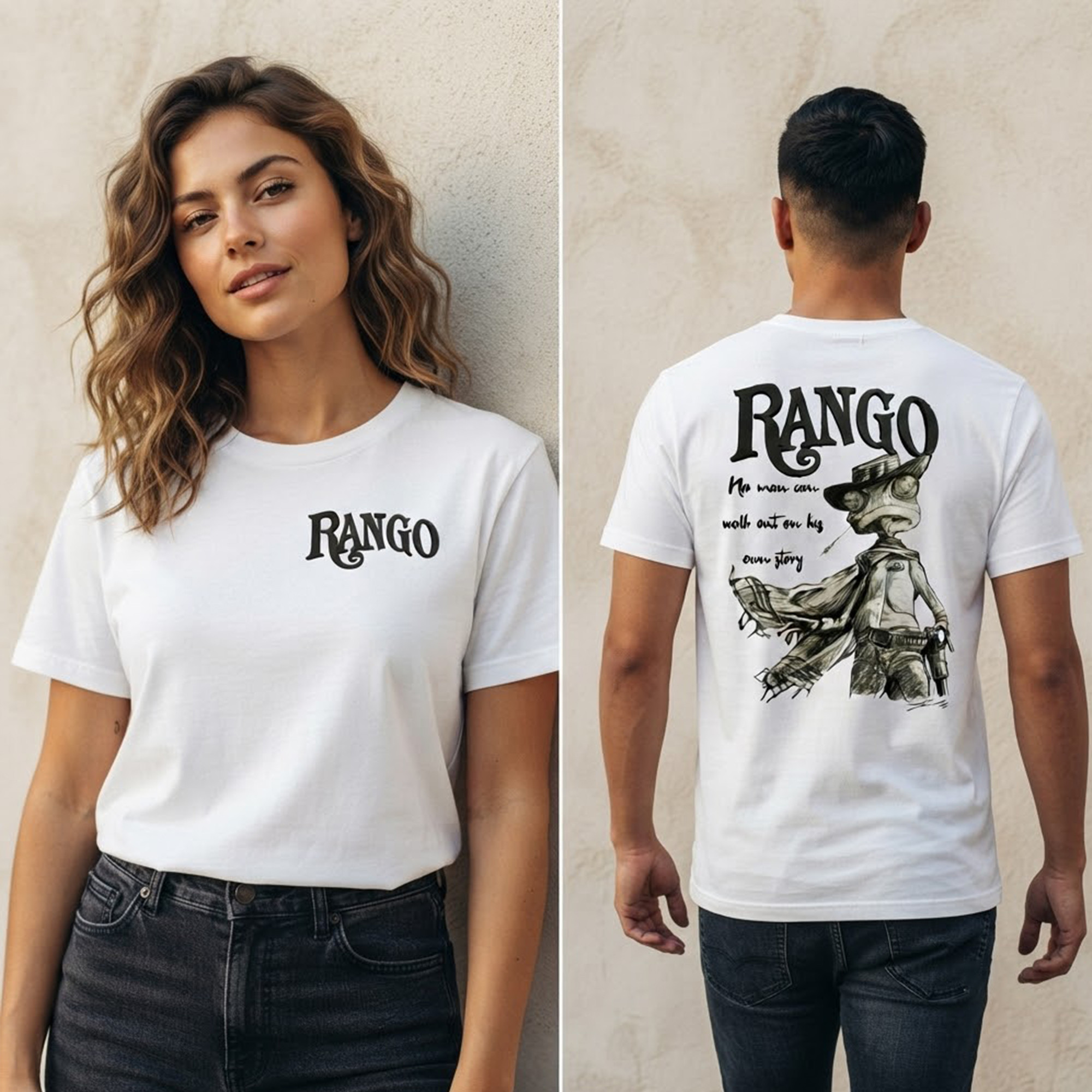 Rango Inspired Cowboy Shirt White Rango Merch 2026 Best Gift For Him Her - Kdjoy