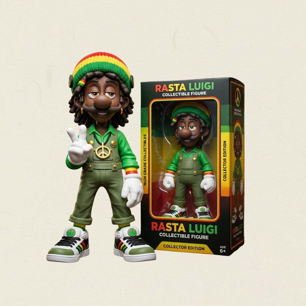 Rastafari Luigi Mario Funko Pop Collectible 2026 Luigi Merch Display Room Decorations - Kdjoy Rastafari Luigi Mario Funko Pop Collectible 2026 Luigi Merch Display Room Decorations - Kdjoy