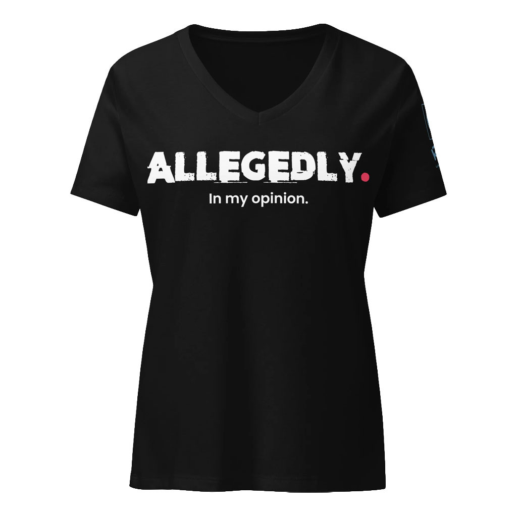 Real Baron Podcast Merch 2026 Allegedly In My Opinion V-Neck Shirt Gift For Her - Kdjoy Real Baron Podcast Merch 2026 Allegedly In My Opinion V-Neck Shirt Gift For Her - Kdjoy