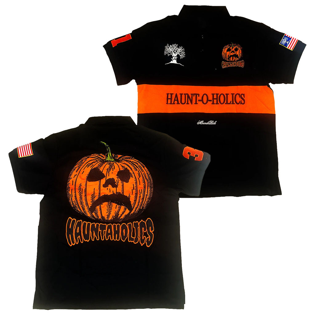 Real Haunted Mound Merch 2026 Hauntaholics Polo Shirt Black Halloween Present Ideas - Kdjoy Real Haunted Mound Merch 2026 Hauntaholics Polo Shirt Black Halloween Present Ideas - Kdjoy