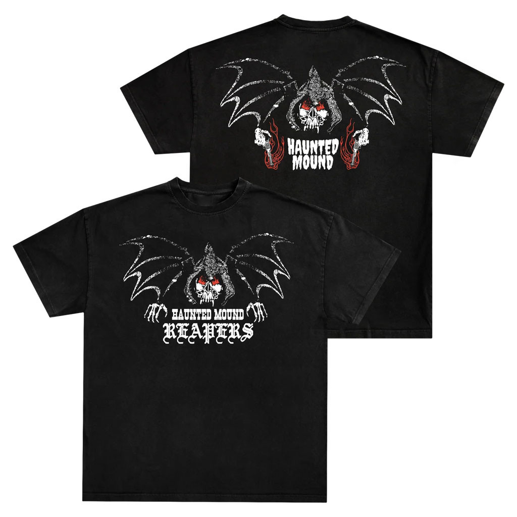 Real Haunted Mound Merch 2026 Haunted Mound Reapers Black T-Shirt Gift For Boyfriend - Kdjoy Real Haunted Mound Merch 2026 Haunted Mound Reapers Black T-Shirt Gift For Boyfriend - Kdjoy