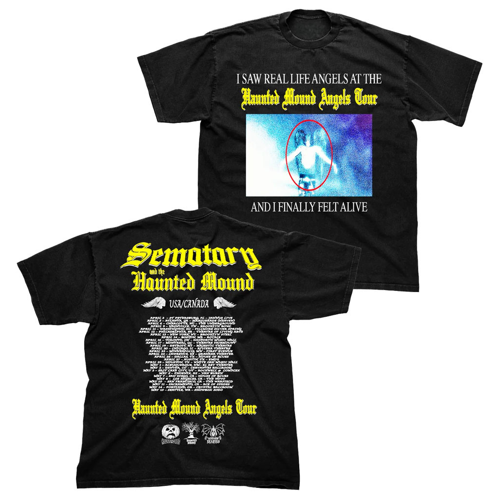 Real Haunted Mound Merch 2026 I Saw Angels Haunted Mound Tour T-Shirt Music Lover Gifts - Kdjoy