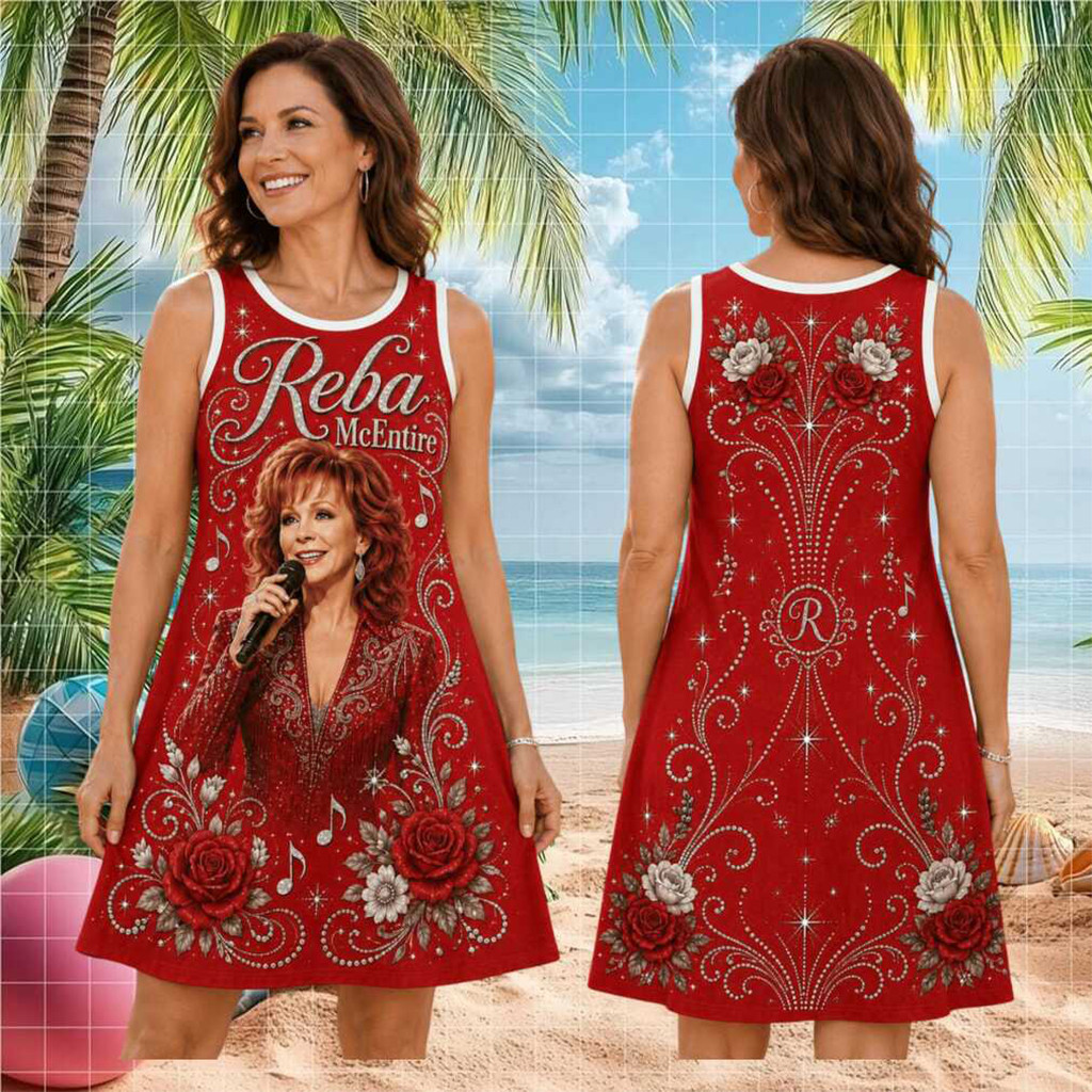 Reba McEntire Country Music Tour Vintage Sleeveless Dress 2026 Reba McEntire Merch Women's - Kdjoy