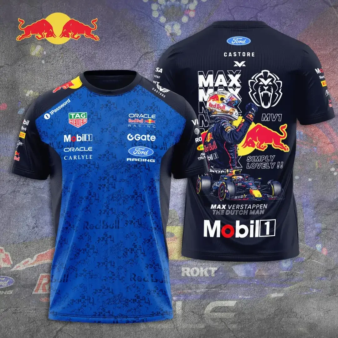 Red Bull Racing x Max Verstappen 2026 T-Shirt F1 Team Merchandise Racing Fans Gifts - Kdjoy