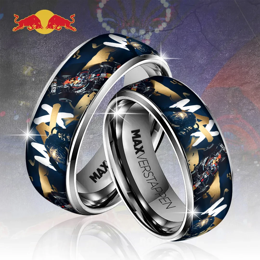 Red Bull Racing X Max Verstappen Alloy Ring F1 Racing Fan Gear Gift For Husband - Kdjoy