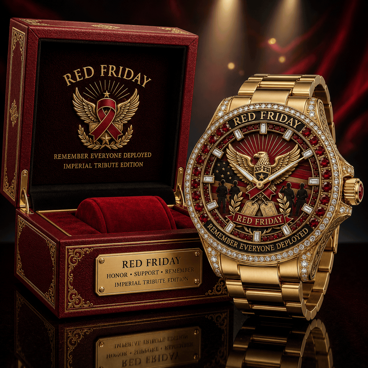 RED Friday Honor Support Remember Watch RED Remember Everyone Deployed Merch Veteran Gifts - Kdjoy
