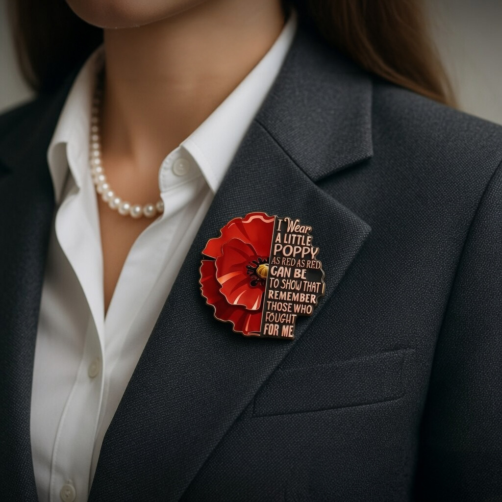 RED Friday Memorial Day Button Pin Red Poppy Flower Pins Military Remembrance Gifts - Kdjoy RED Friday Memorial Day Button Pin Red Poppy Flower Pins Military Remembrance Gifts - Kdjoy