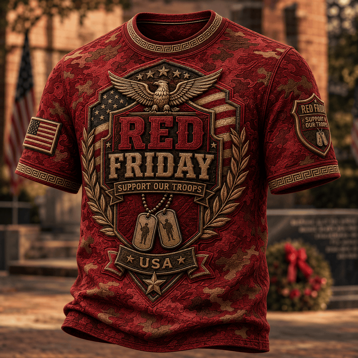 RED Friday Support Our Troops T-Shirt RED Friday Clothing Gifts For Veteran - Kdjoy