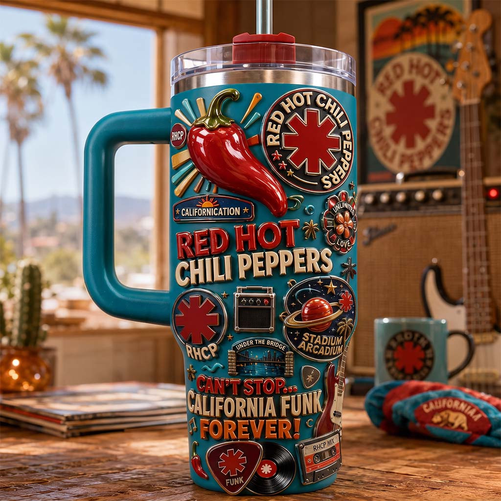 Red Hot Chili Peppers California Funk Forever Tumbler RHCP Merch Gifts For Rock Band Fans - Kdjoy Red Hot Chili Peppers California Funk Forever Tumbler RHCP Merch Gifts For Rock Band Fans - Kdjoy
