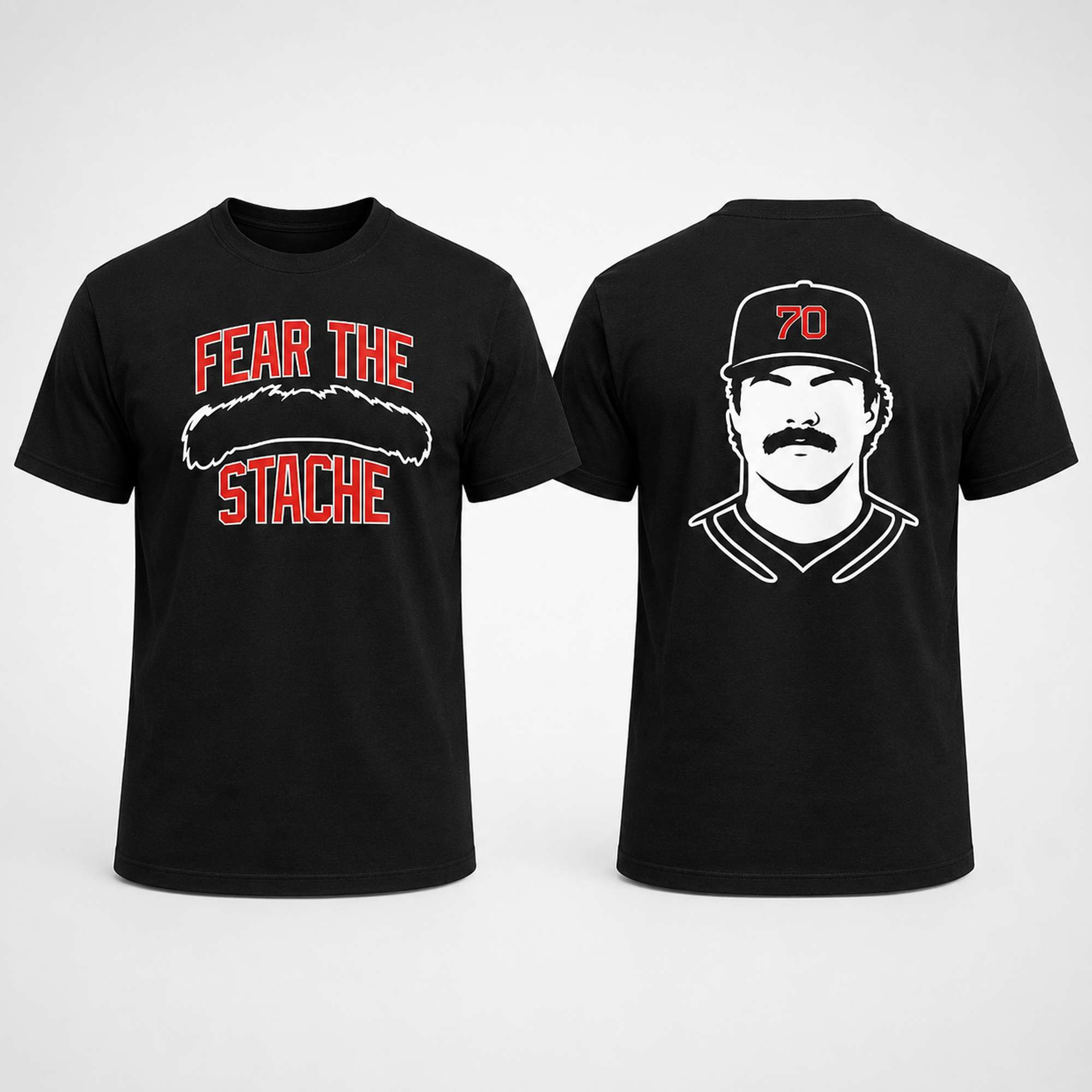 Red Sox Chad Tracy Fear The Stache Shirt Boston Red Sox Merch Gifts For Baseball Fans - Kdjoy