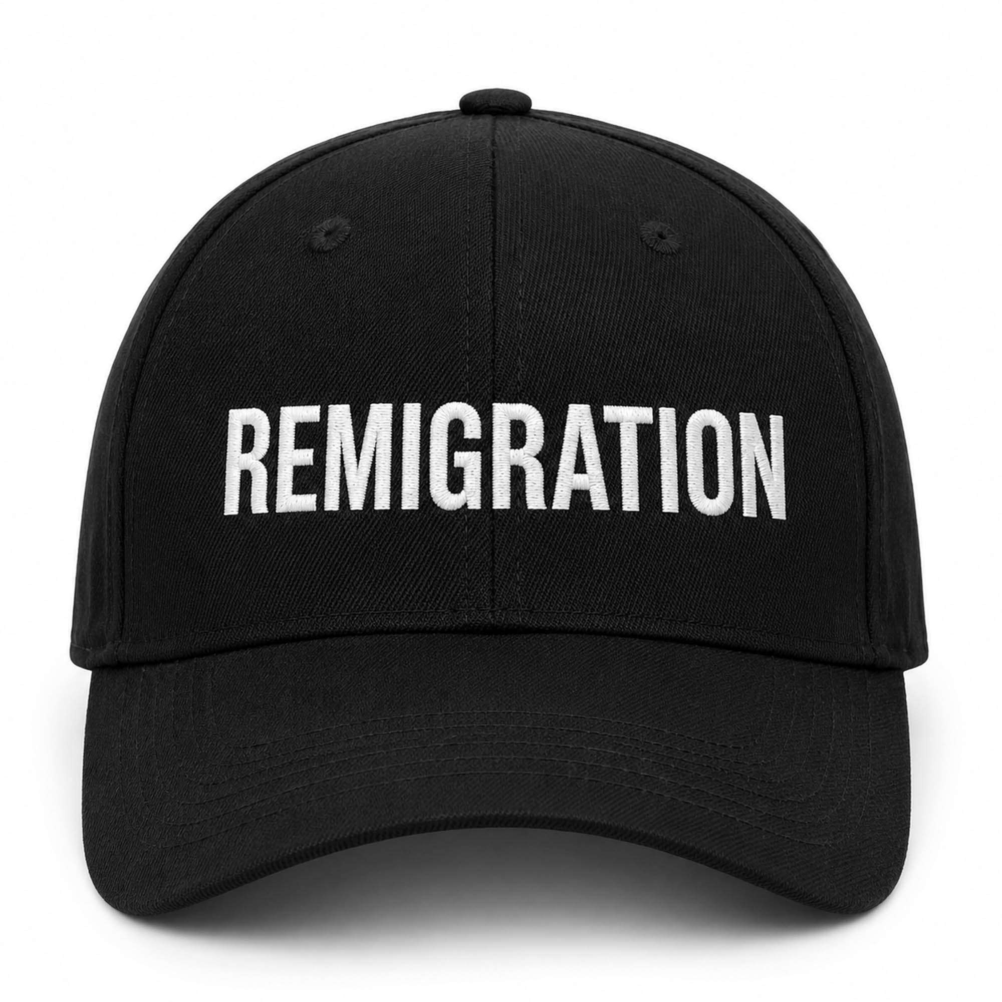 Remigration Hat Black Embroidered Political Cap Gifts For Father - Kdjoy