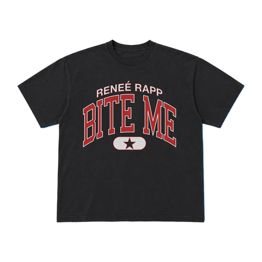 Renee Rapp Merch 2026 Bite Me Black T-Shirt Cool Gifts For Music Lovers - Kdjoy Renee Rapp Merch 2026 Bite Me Black T-Shirt Cool Gifts For Music Lovers - Kdjoy