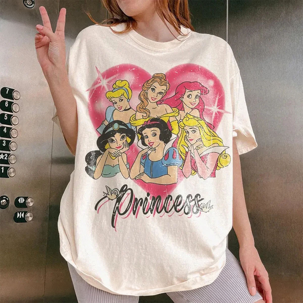 Retro D Princess Characters Shirt Magic Kingdom T-Shirt Birthday Ideas For Daughters - Kdjoy Retro D Princess Characters Shirt Magic Kingdom T-Shirt Birthday Ideas For Daughters - Kdjoy