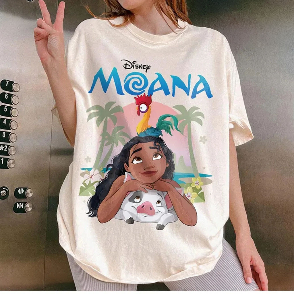 Retro D Princess Moana Floral Shirt 2026 Moana Merch Birthday Ideas For Girlfriend - Kdjoy