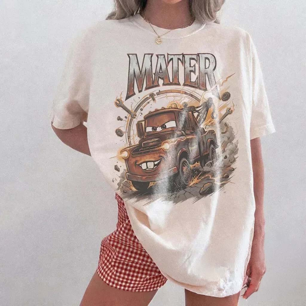 Retro Tow Mater T-Shirt D Cars Radiator Springs T-Shirt Present For Cartoons Lovers - Kdjoy
