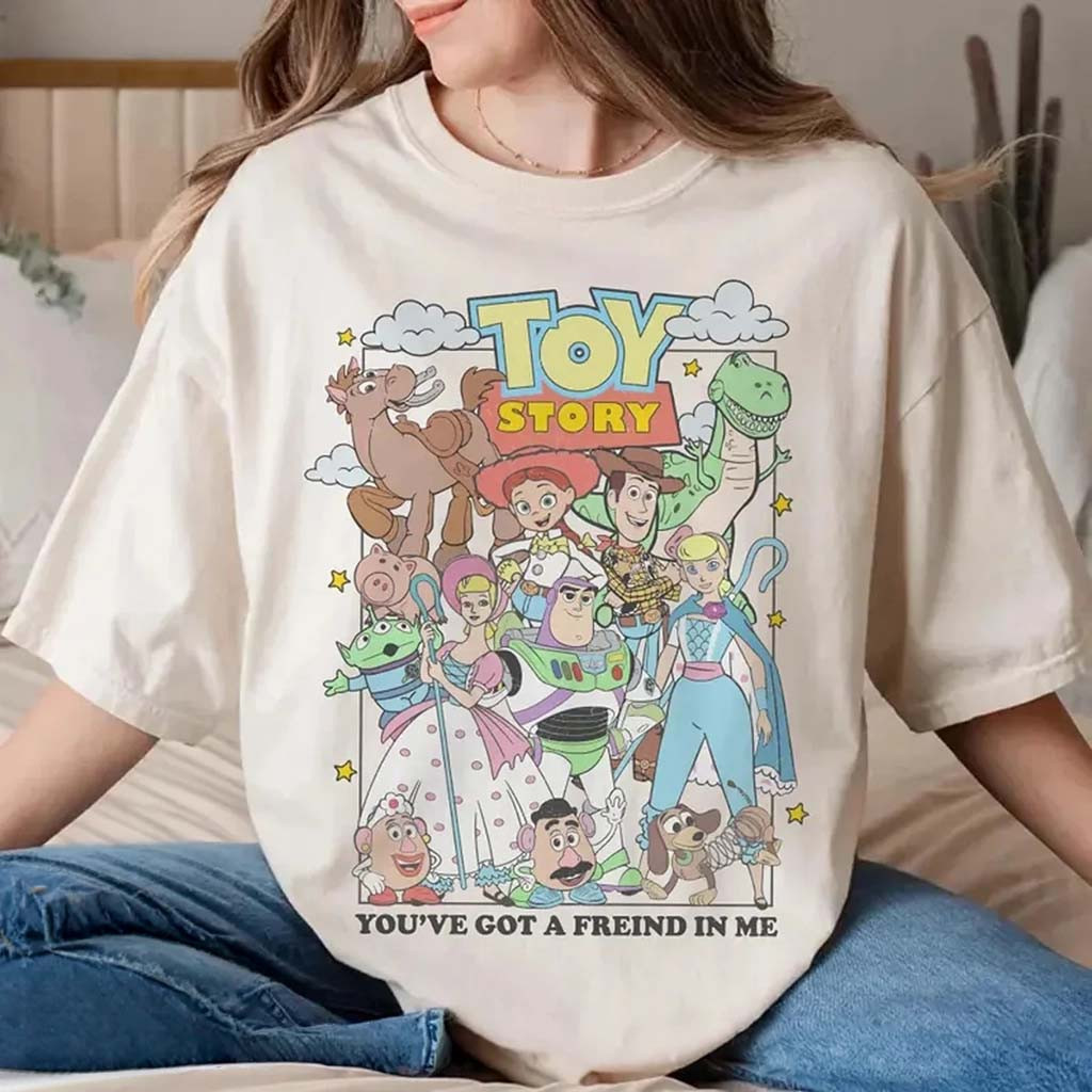 Retro You've Got A Friend In Me Toy Story T-Shirt Toy Story Shirt Present For Besties - Kdjoy