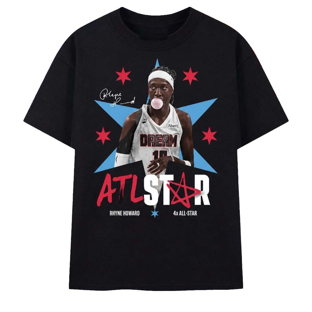 Rhyne Howard ATL Star Atlanta Dream 4x All Star Basketball 2026 T-Shirt Rhyne Howard Merch - Kdjoy