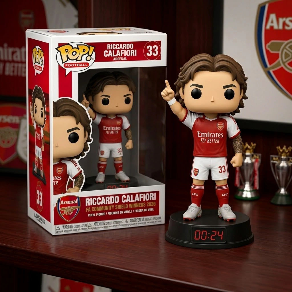 Riccardo Calafiori Arsenal FC 24 Seconds Debut Goal Funko Pop Riccardo Calafiori Merch - Kdjoy