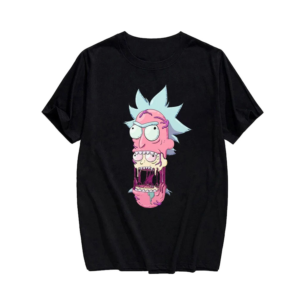 Rick And Morty Merch 2026 Trippy Rick T-Shirt Black Funny Cartoon Shirt Gift For Fans