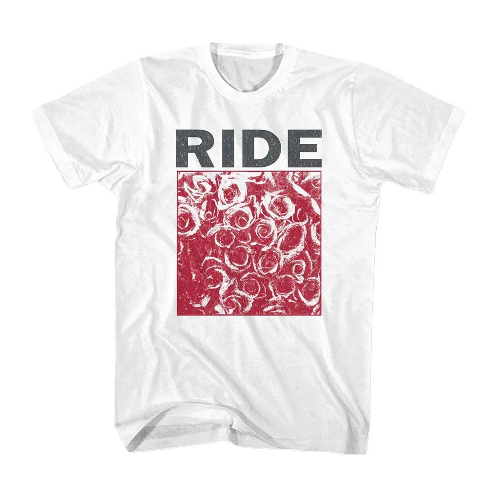 Ride Band Merch 2026 Roses White T-Shirt Presents For Rock Music Lovers - Kdjoy