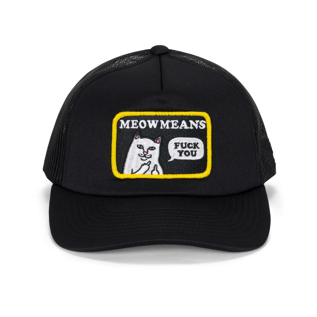 RipNDip Merch 2026 Meow Meow Trucker Hat Embroidered Meow Means F You Cap Funny Gifts