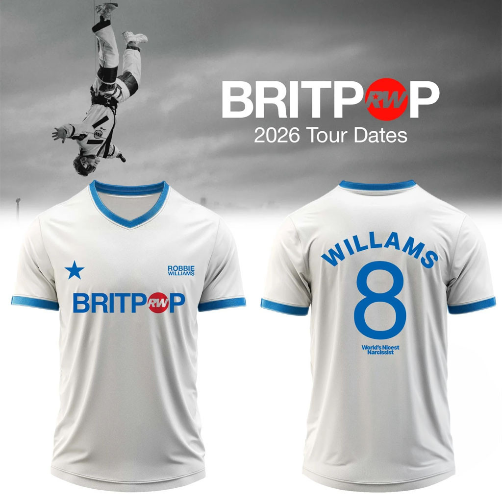 Robbie Williams BRITPOP 2026 Tour T-Shirt Robbie Williams Merch Gift Idea For Music Lovers - Kdjoy Robbie Williams BRITPOP 2026 Tour T-Shirt Robbie Williams Merch Gift Idea For Music Lovers - Kdjoy