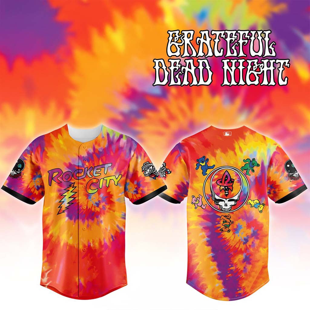 Rocket City Trash Pandas Grateful Dead 2026 Night Game Baseball Jersey Fan Merch Cool Gifts - Kdjoy