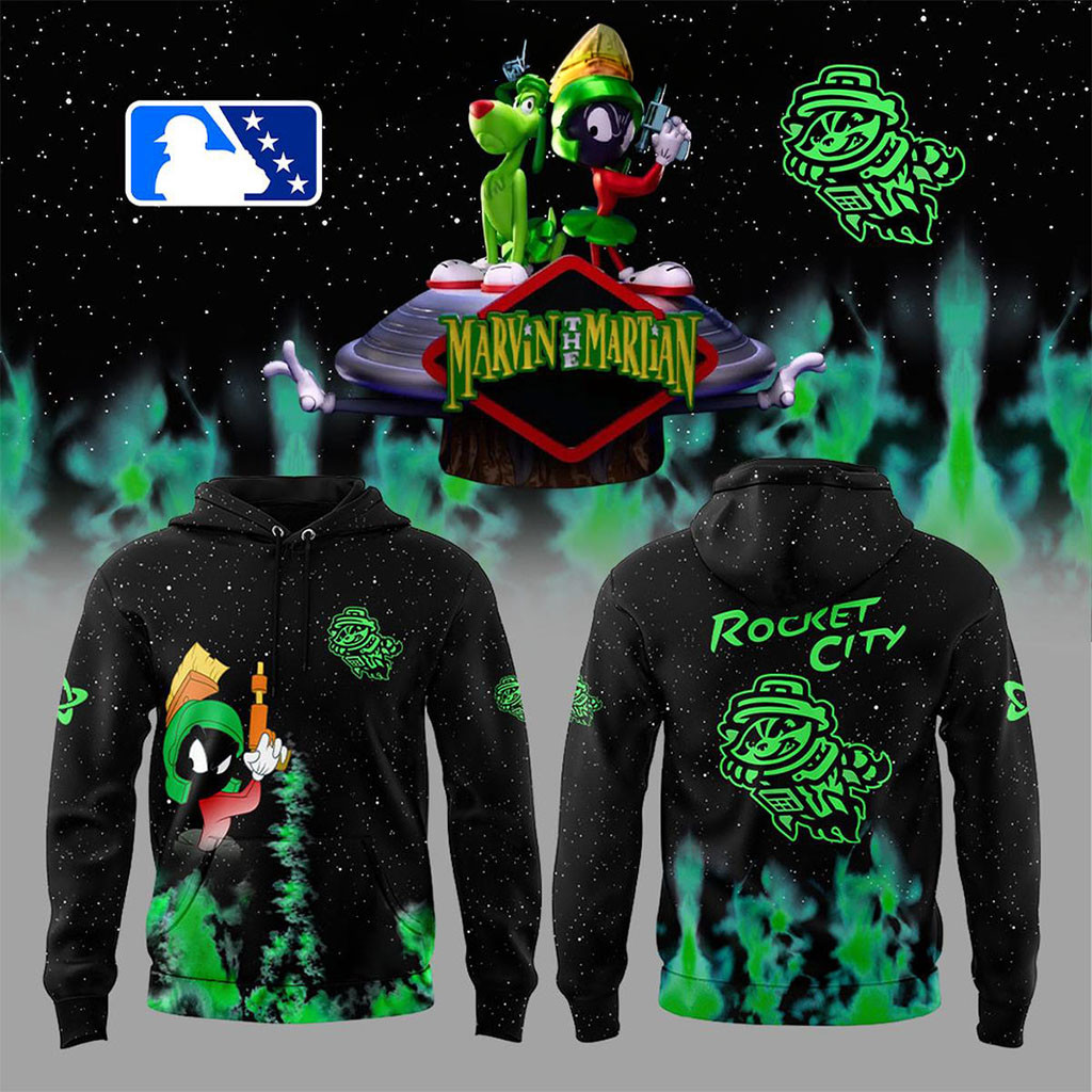 Rocket City Trash Pandas Merch Night Party Marvin The Martian Hoodie Gifts For Baseball Fans Rocket City Trash Pandas Merch Night Party Marvin The Martian Hoodie Gifts For Baseball Fans