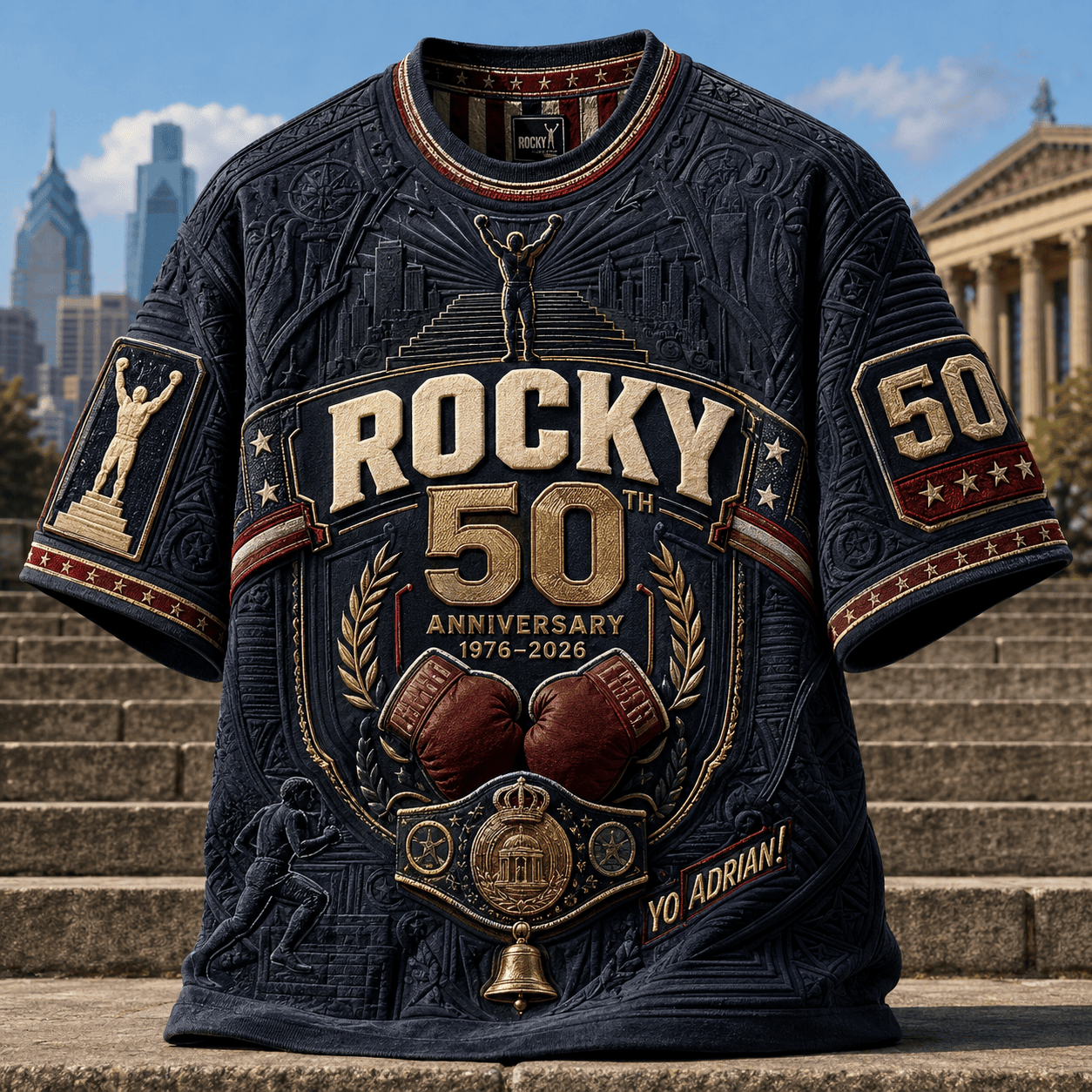 Rocky 50th Anniversary 1976 2026 T-Shirt Rocky Merch Gifts For Your Boyfriend - Kdjoy Rocky 50th Anniversary 1976 2026 T-Shirt Rocky Merch Gifts For Your Boyfriend - Kdjoy