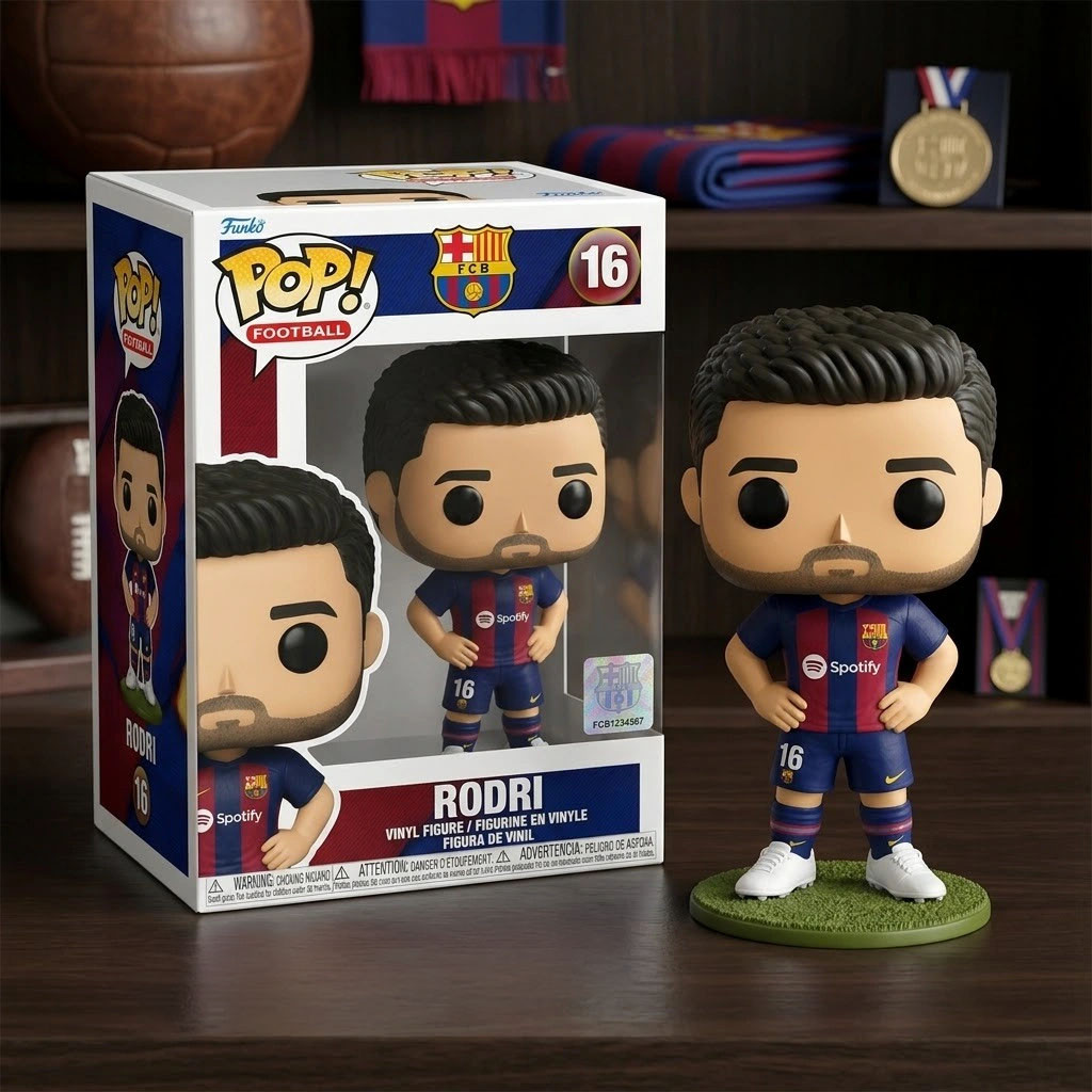 Rodri FC Barcelona El Maestro Blockbuster Transfer Signing Collector Funko Pop Rodri Merch - Kdjoy Rodri FC Barcelona El Maestro Blockbuster Transfer Signing Collector Funko Pop Rodri Merch - Kdjoy