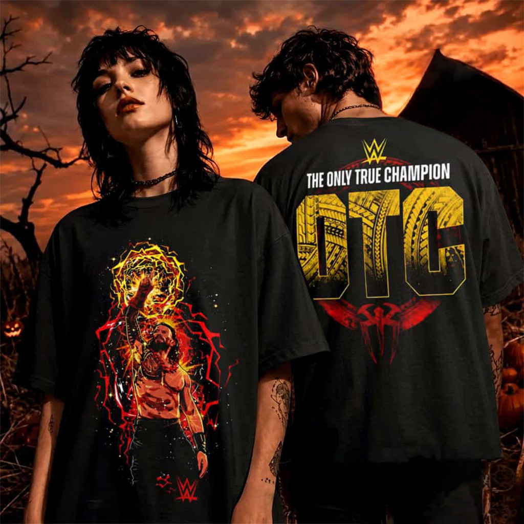 Roman Reigns Merch Aura Cartoon OTC The Only True Champion 2026 T-Shirt Gifts For Fans - Kdjoy