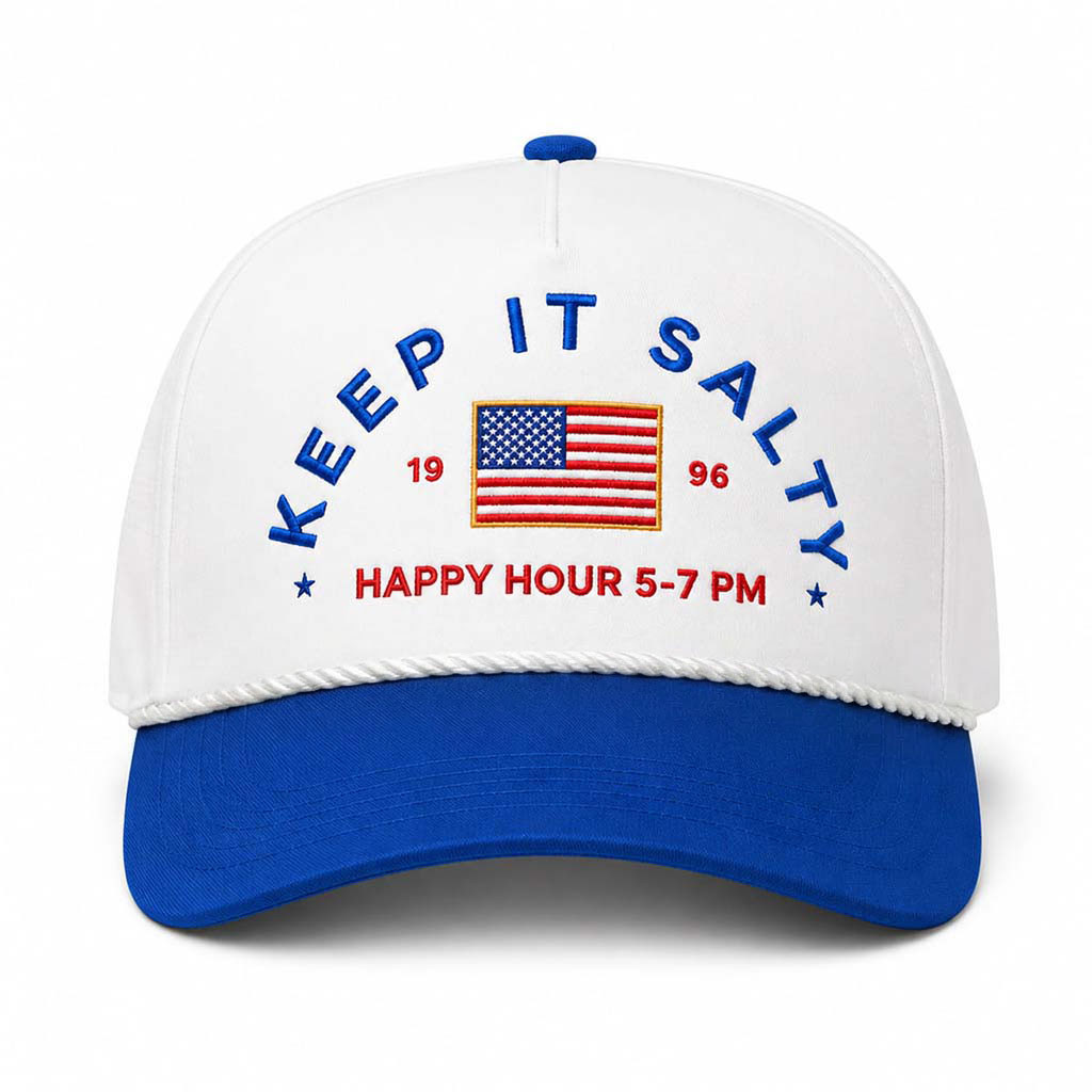 Royce White Keep It Salty Happy Hour 5-7 PM Hat Embroidered Gift Ideas For Husband Royce White Keep It Salty Happy Hour 5-7 PM Hat Embroidered Gift Ideas For Husband