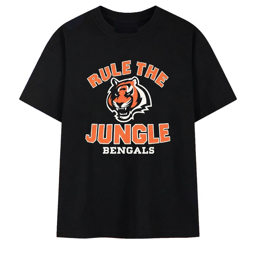 Rule The Jungle Cincinnati Bengals Football T-Shirt Bengals Merch Gifts For Him - Kdjoy Rule The Jungle Cincinnati Bengals Football T-Shirt Bengals Merch Gifts For Him - Kdjoy