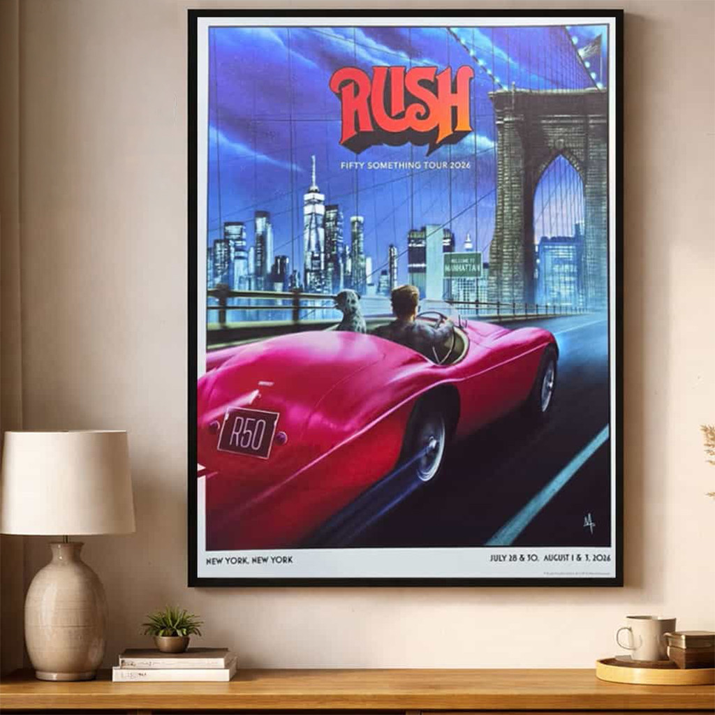 Rush Band Fifty Something Tour 2026 New York City Poster Rush Band Merch Gifts Ideas - Kdjoy