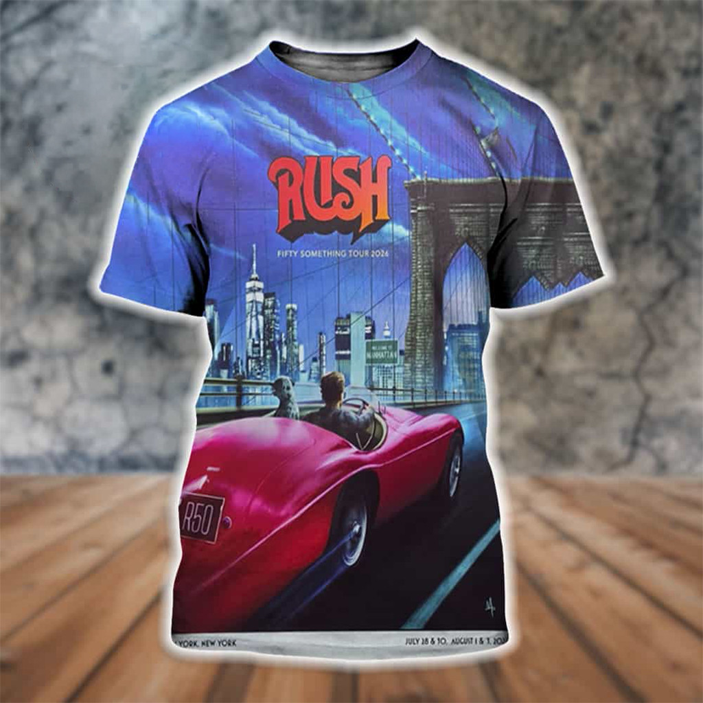 Rush Band Fifty Something Tour 2026 New York City Poster T-Shirt Rush Band Merch Gifts - Kdjoy
