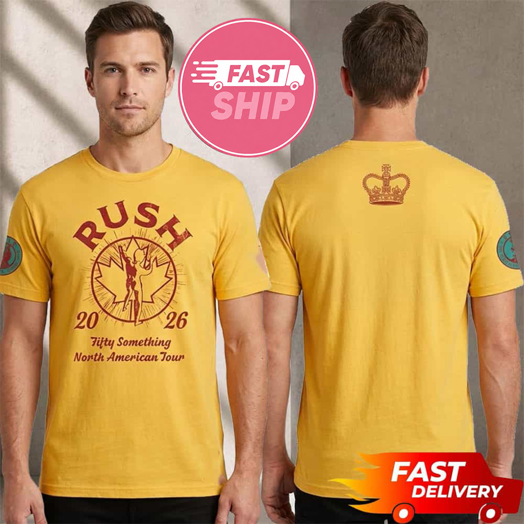 Rush Band Toronto Ontario 2026 Fifty Something North American Tour T-Shirt Rush Band Merch - Kdjoy Rush Band Toronto Ontario 2026 Fifty Something North American Tour T-Shirt Rush Band Merch - Kdjoy