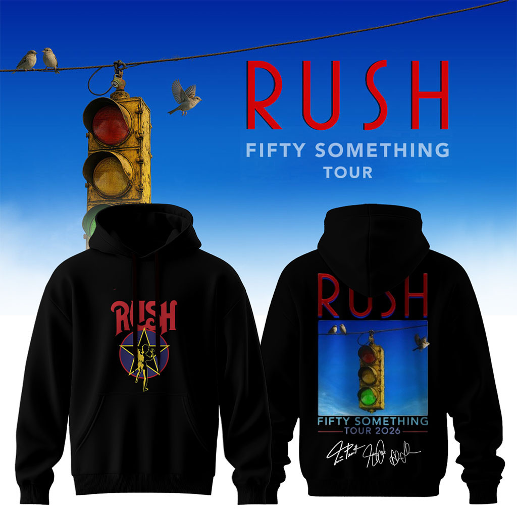RUSH Fifty Something Tour 2026 Signed Hoodie RUSH Merch Black Gifts For Rock Fan - Kdjoy