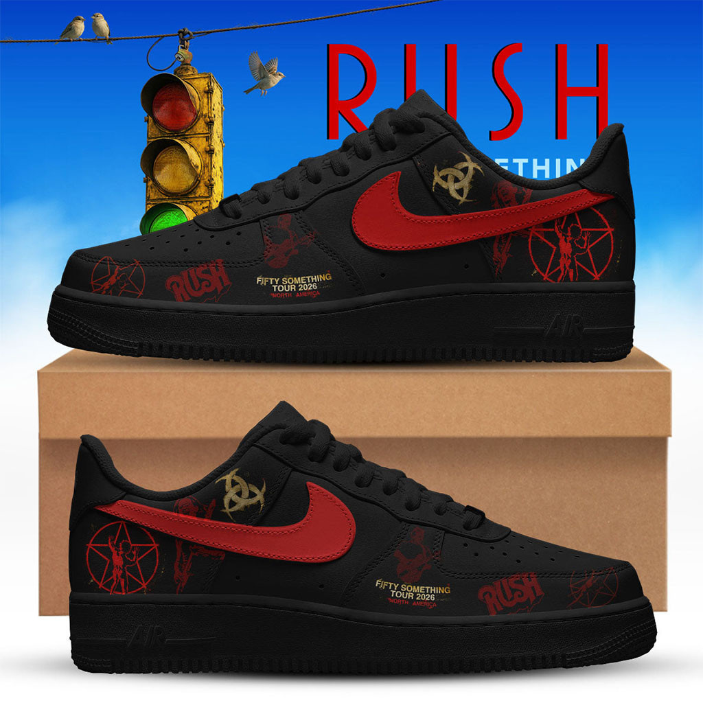 RUSH Fifty Something Tour 2026 Signed Shoes Black RUSH Merch Best Gifts For Music Lovers - Kdjoy RUSH Fifty Something Tour 2026 Signed Shoes Black RUSH Merch Best Gifts For Music Lovers - Kdjoy
