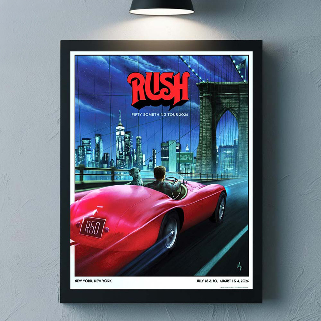 Rush New York 2026 Live At Madison Square Garden Brooklyn Bridge Event Poster Rush Merch - Kdjoy Rush New York 2026 Live At Madison Square Garden Brooklyn Bridge Event Poster Rush Merch - Kdjoy