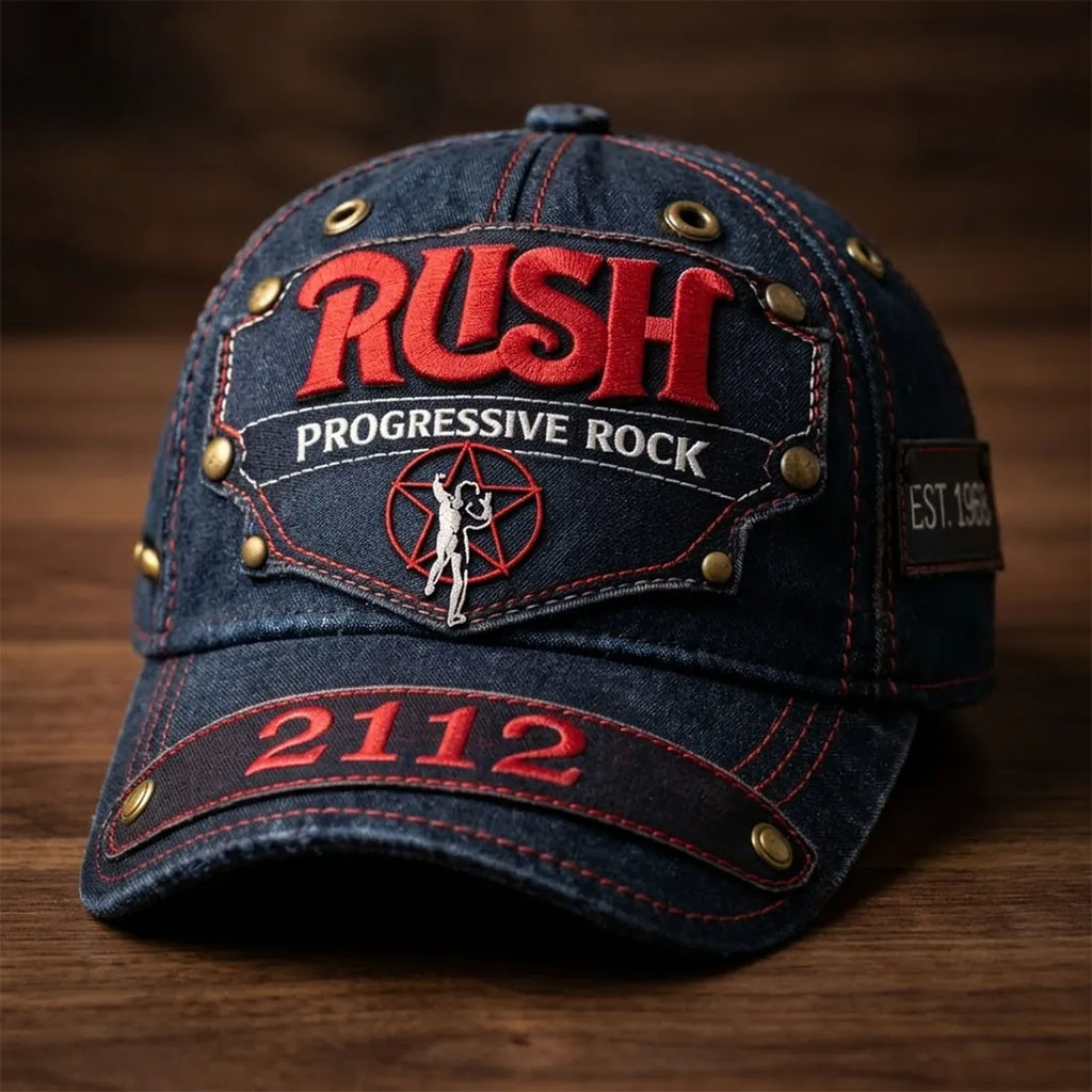 Rush Progressive Rock 2112 Starman Distressed Cap Rush Merch Gifts For Rock Fan - Kdjoy