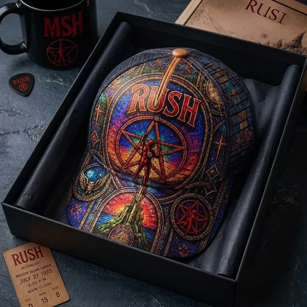 Rush Themed Multi-Color Hat Starman Baseball Cap RUSH Band Merch Gift For Husband - Kdjoy