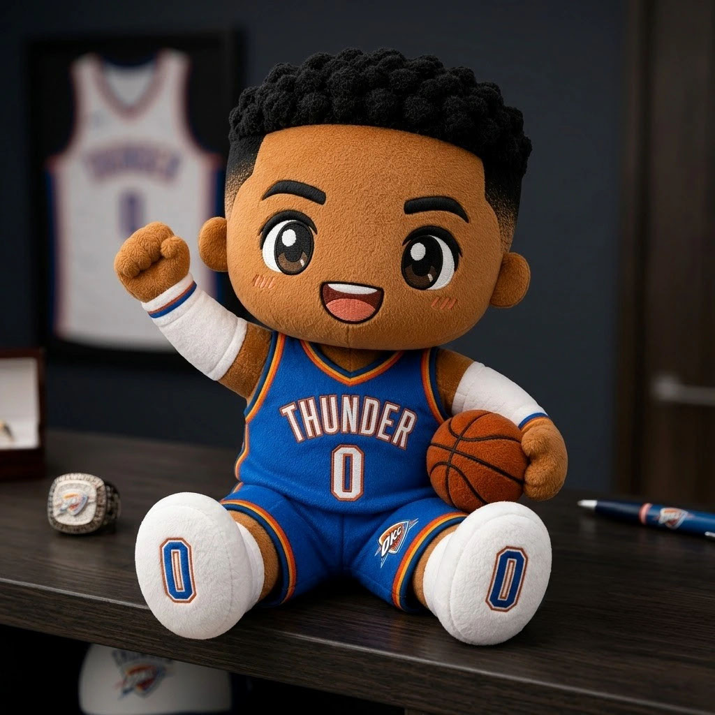 Russell Westbrook 0 Blue Jersey Basketball Chibi Plush Pillow Russell Westbrook Merch Fan Gifts - Kdjoy Russell Westbrook 0 Blue Jersey Basketball Chibi Plush Pillow Russell Westbrook Merch Fan Gifts - Kdjoy