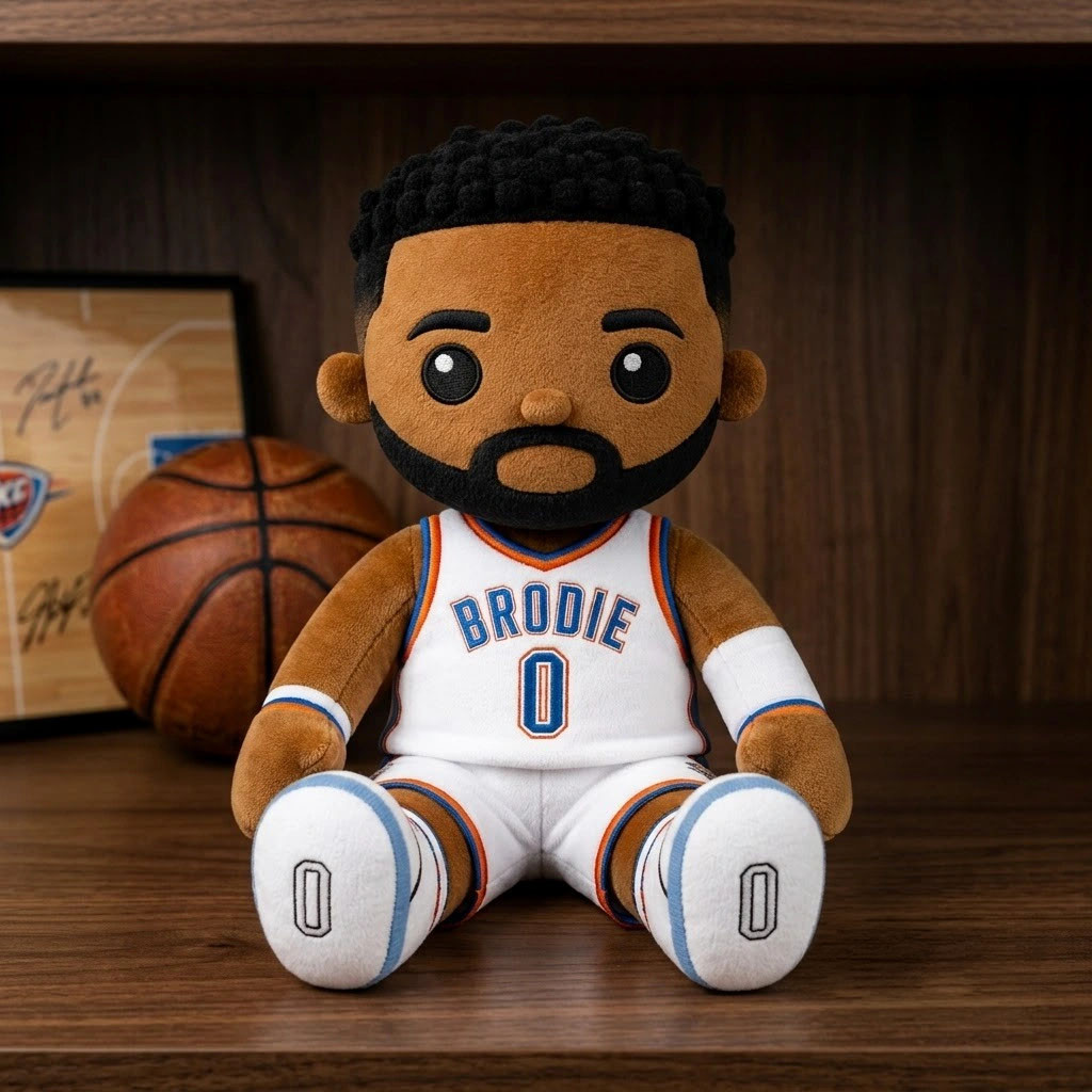 Russell Westbrook Brodie 0 White Jersey Collector Plush Pillow Russell Westbrook Merch Presents - Kdjoy